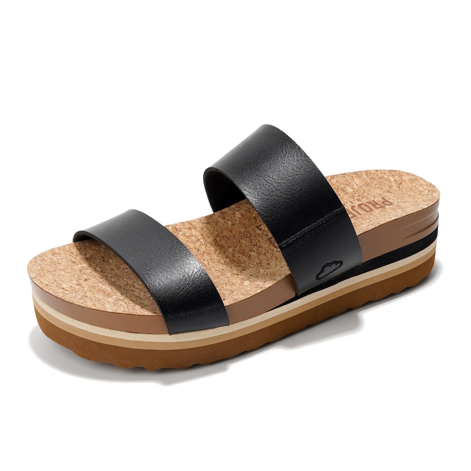 Project Cloud Women's | Eco-Leather Wedge Sandals | Memory Foam | Lightweight | Non-Slip - Riptide - Image 8