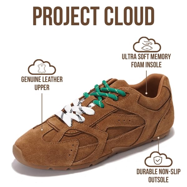 Project Cloud Women's | Genuine Leather Sneakers | Memory Foam | Lightweight | Anti-Slip - Roma - Image 3
