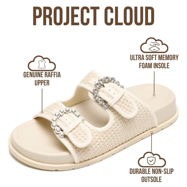 Project Cloud Women's | 100% Genuine Leather Slides | Plush and Soft Insole | Lightweight | Non-Slip - Sharl - Image 20