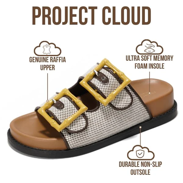 Project Cloud Women's | 100% Genuine Leather Slides | Plush and Soft Insole | Lightweight | Non-Slip - Sharl - Image 26