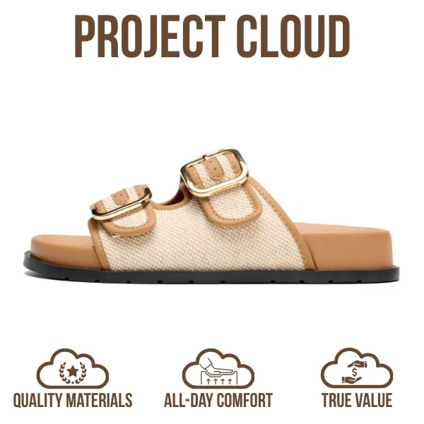 Project Cloud Women's | 100% Genuine Leather Slides | Plush and Soft Insole | Lightweight | Non-Slip - Sharl - Image 33