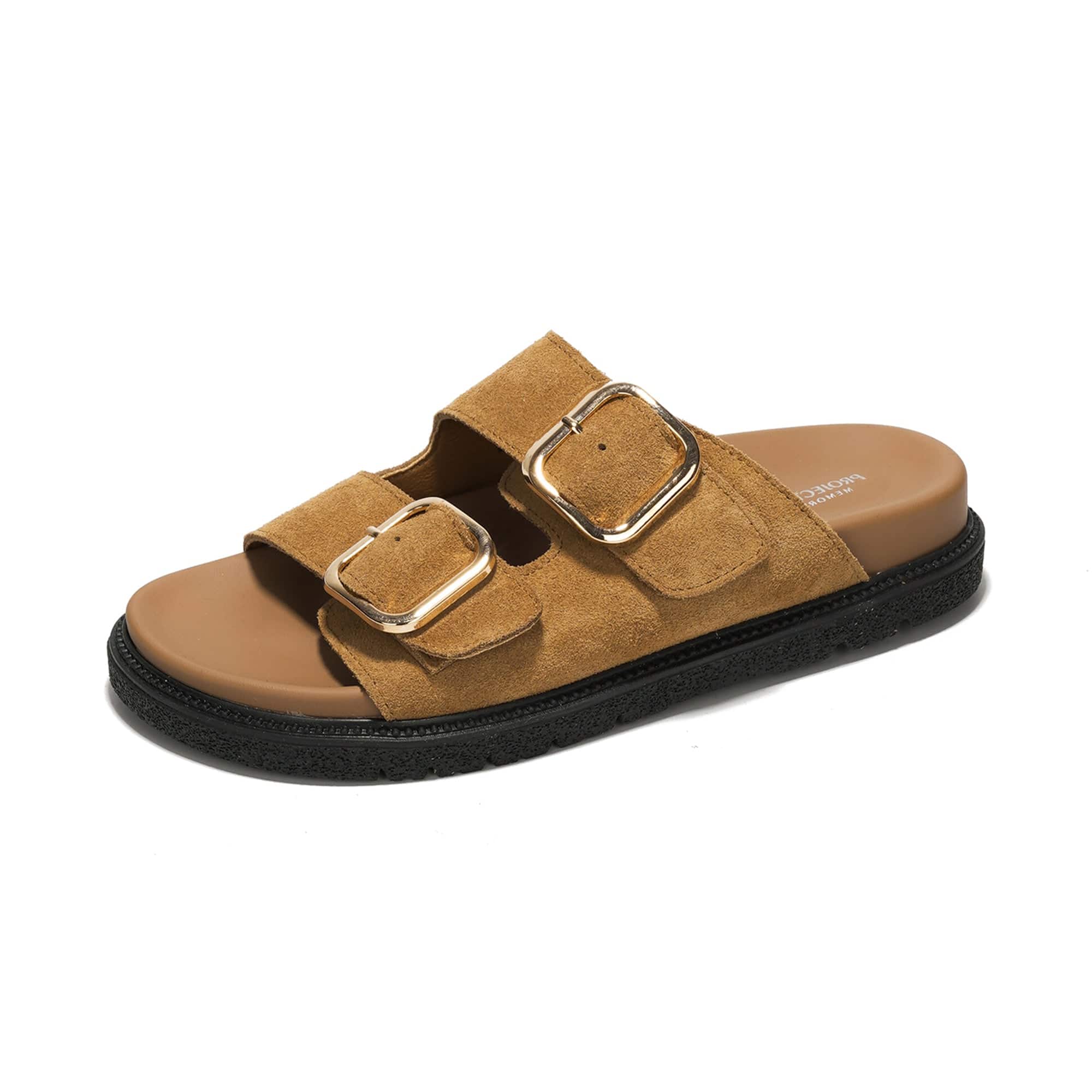Project Cloud Women's | 100% Genuine Leather Slides | Plush and Soft Insole | Lightweight | Non-Slip - Sharl - Image 37