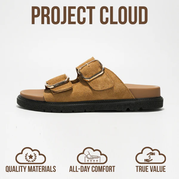 Project Cloud Women's | 100% Genuine Leather Slides | Plush and Soft Insole | Lightweight | Non-Slip - Sharl - Image 39