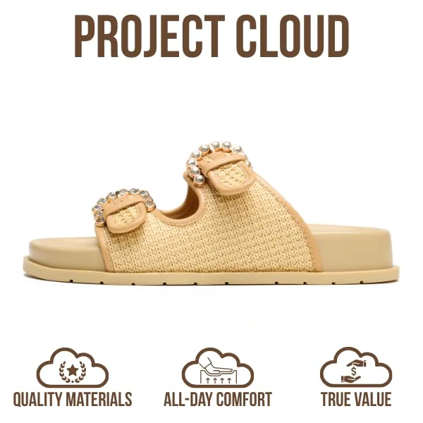 Project Cloud Women's | 100% Genuine Leather Slides | Plush and Soft Insole | Lightweight | Non-Slip - Sharl - Image 4
