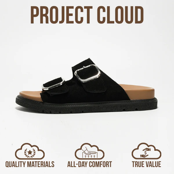 Project Cloud Women's | 100% Genuine Leather Slides | Plush and Soft Insole | Lightweight | Non-Slip - Sharl - Image 45