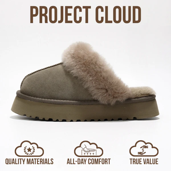 Project Cloud Women's | 100% Genuine Suede Platform Slippers | Memory Foam | Non-Slip - Viki - Image 10