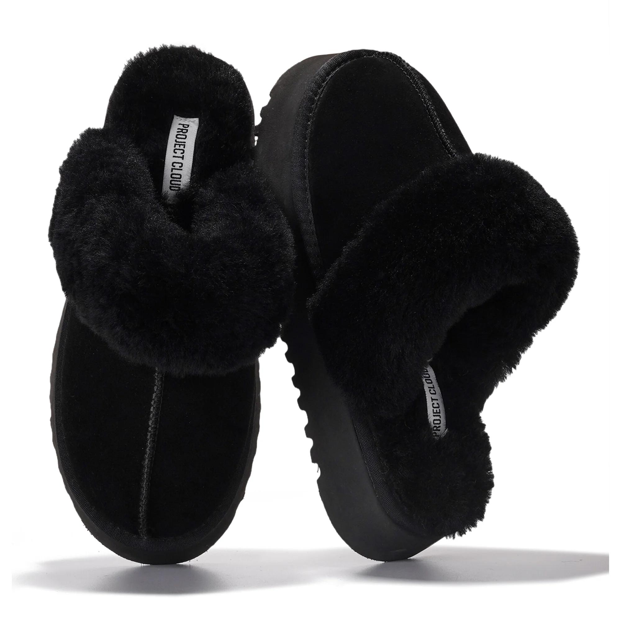 Project Cloud Women's | 100% Genuine Suede Platform Slippers | Memory Foam | Non-Slip - Viki - Image 13