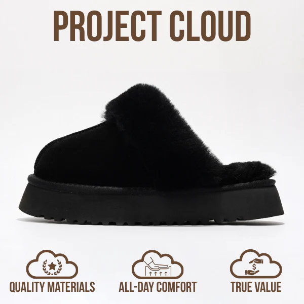 Project Cloud Women's | 100% Genuine Suede Platform Slippers | Memory Foam | Non-Slip - Viki - Image 16