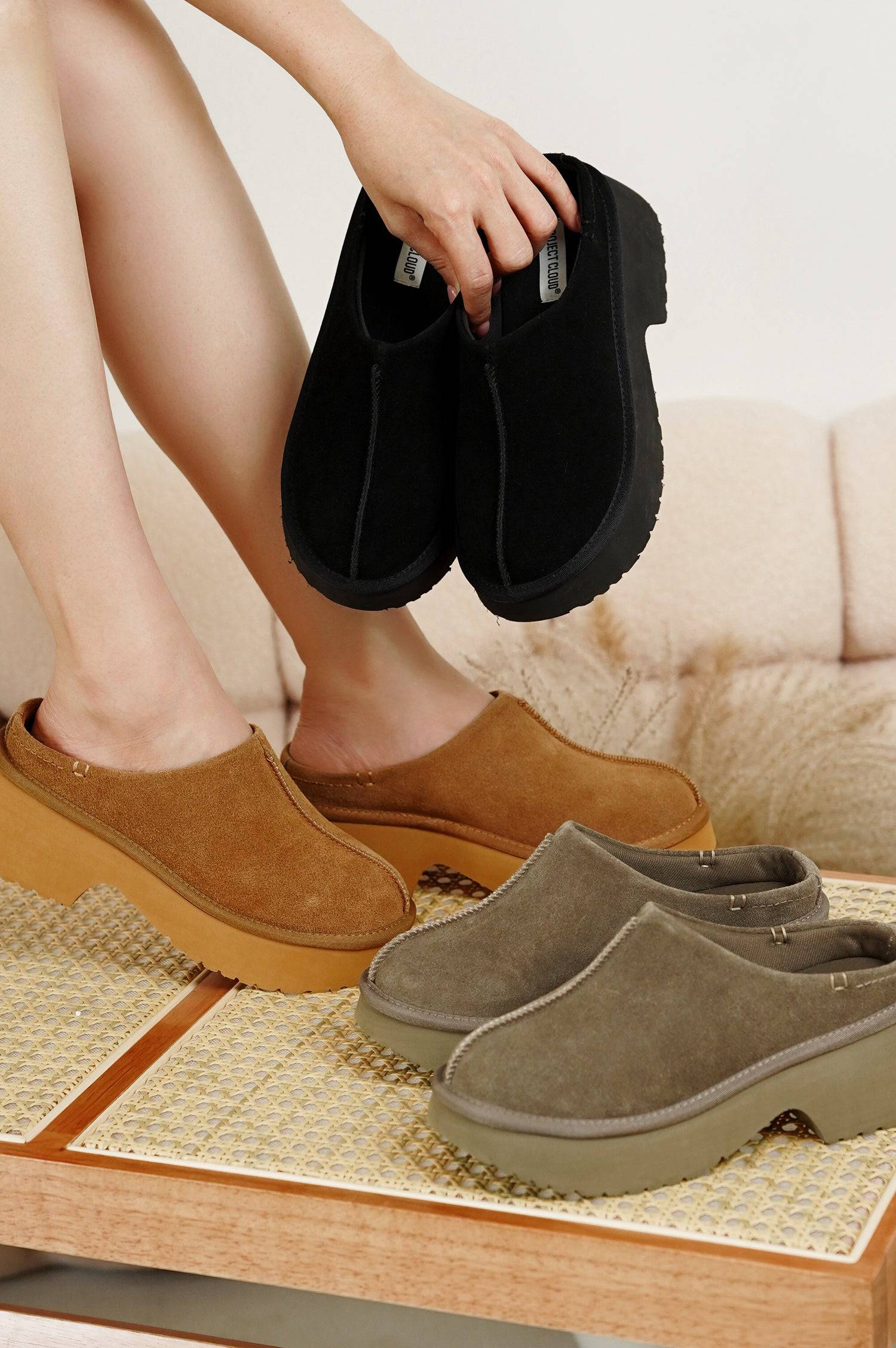 Project Cloud Women's | Genuine Suede Slip-on Mules | Memory Foam | Lightweight | Non-Slip - Johnna - Image 34