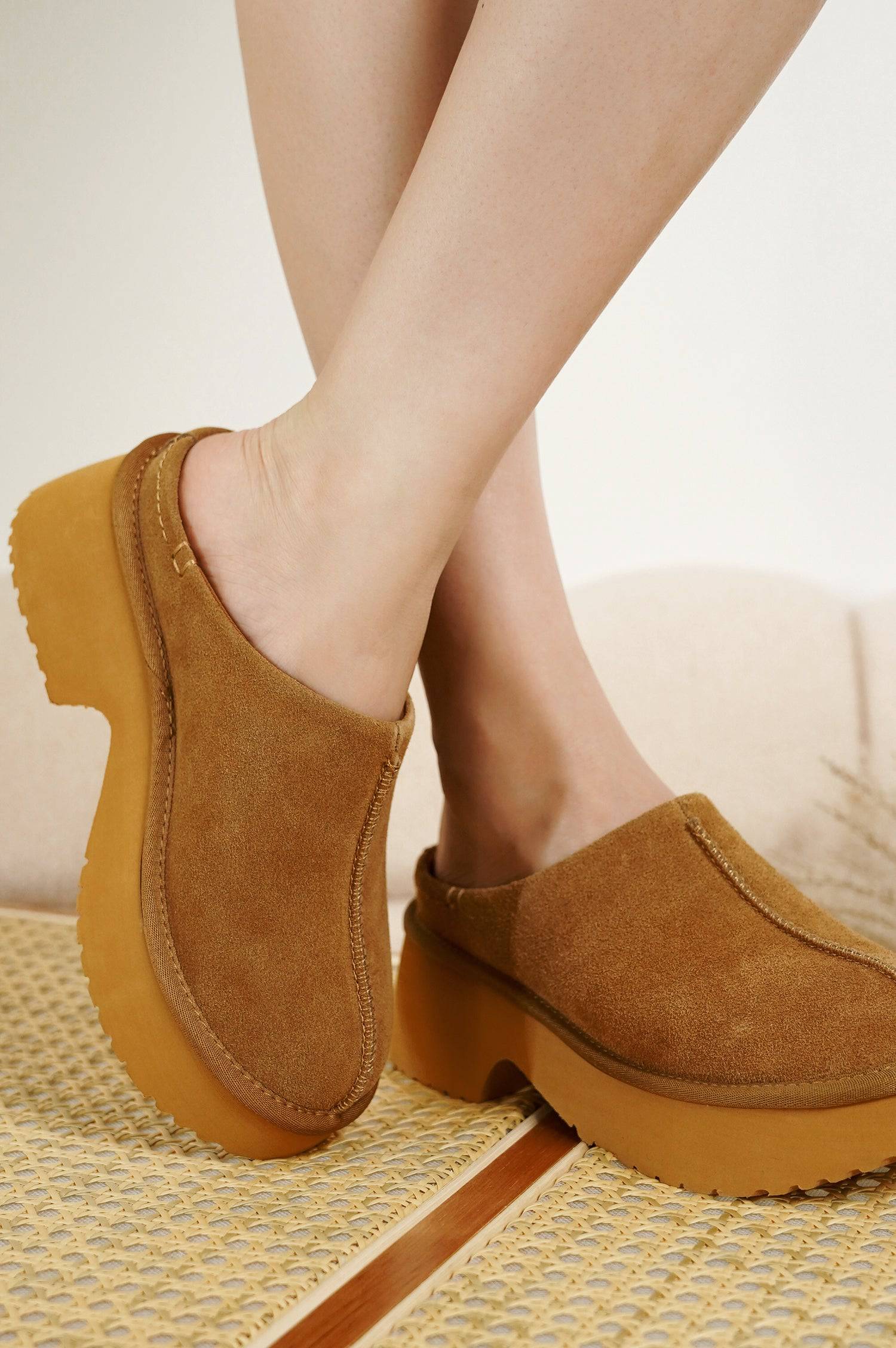 Project Cloud Women's | Genuine Suede Slip-on Mules | Memory Foam | Lightweight | Non-Slip - Johnna - Image 6