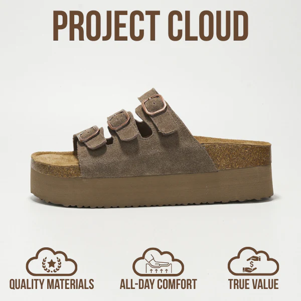 Project Cloud Women's | 100% Genuine Suede Wedge Sandals | Memory Foam | Lightweight | Non-Slip - Dyan - Image 10