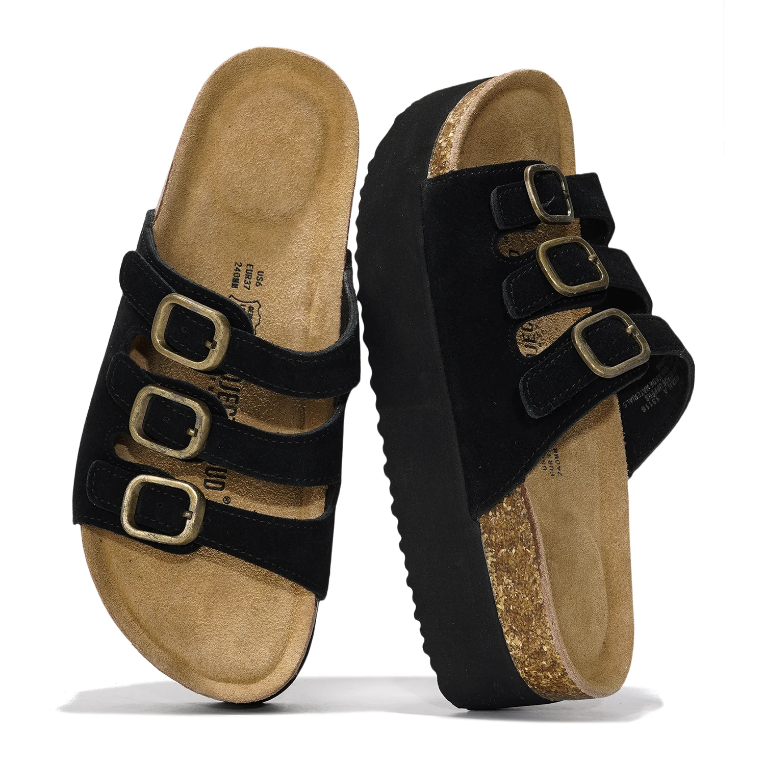 Project Cloud Women's | 100% Genuine Suede Wedge Sandals | Memory Foam | Lightweight | Non-Slip - Dyan - Image 13