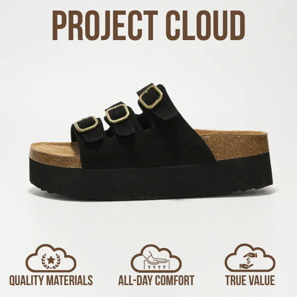 Project Cloud Women's | 100% Genuine Suede Wedge Sandals | Memory Foam | Lightweight | Non-Slip - Dyan - Image 16