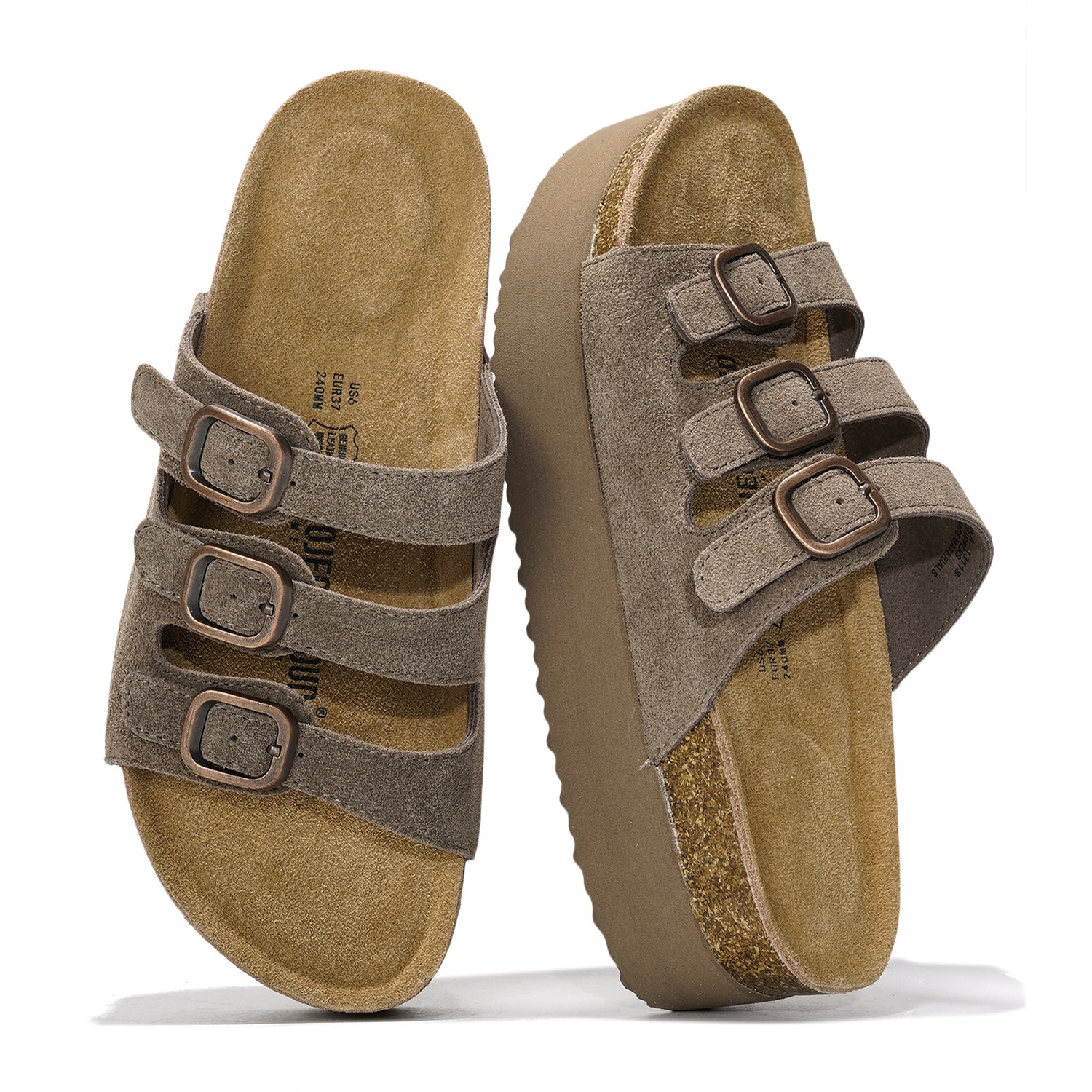 Project Cloud Women's | 100% Genuine Suede Wedge Sandals | Memory Foam | Lightweight | Non-Slip - Dyan - Image 7