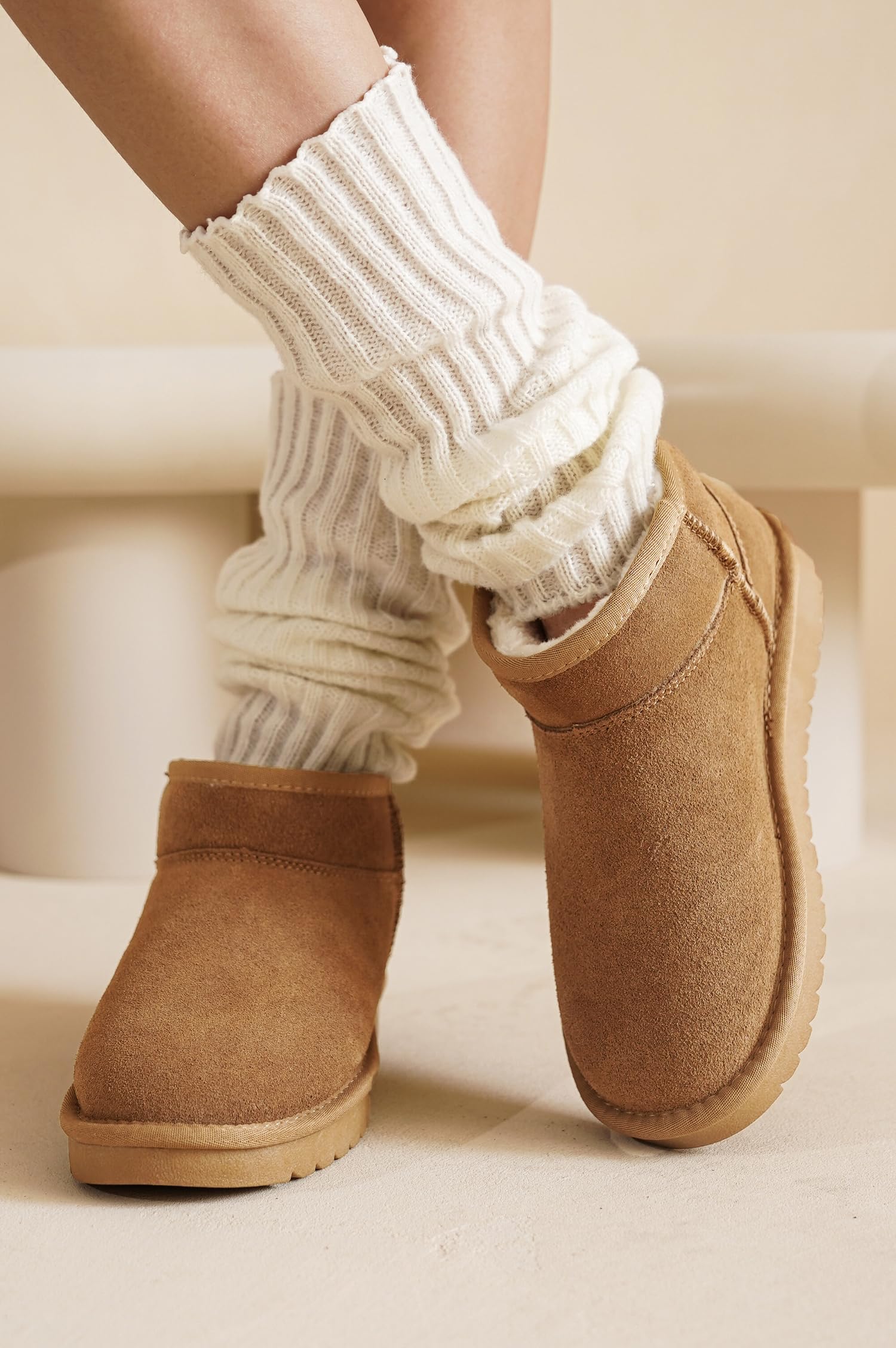 Project Cloud Women's |  100% Genuine Suede Ankle Boots | Water Resistant | ProjectPlush | Lightweight | Non-Slip - Hippy - Image 56