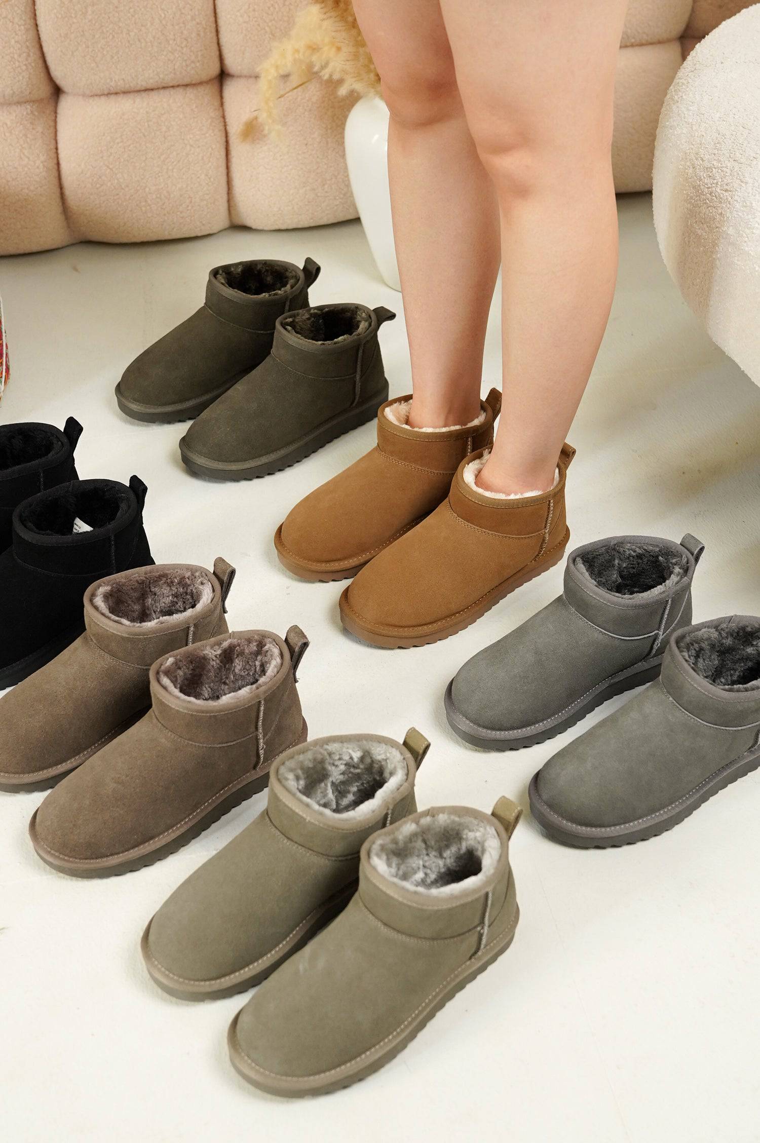 Project Cloud Women's |  100% Genuine Suede Ankle Boots | Water Resistant | ProjectPlush | Lightweight | Non-Slip - Hippy - Image 72