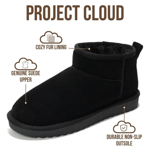 Project Cloud Women's |  100% Genuine Suede Ankle Boots | Water Resistant | ProjectPlush | Lightweight | Non-Slip - Hippy - Image 9