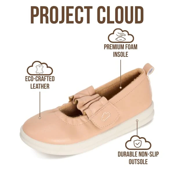Project Cloud Toddlers & Kids | Mary Jane Flat Shoes for Girls | Plush & Soft Foam Insole | Lightweight | Non-Slip - Taylor - Image 3