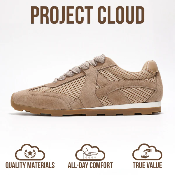 Project Cloud Women's | Genuine Leather Sneakers | Memory Foam Technology | Lightweight | Anti-Slip - Tiger - Image 10