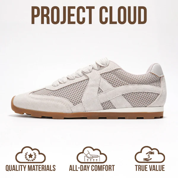 Project Cloud Women's | Genuine Leather Sneakers | Memory Foam Technology | Lightweight | Anti-Slip - Tiger - Image 4
