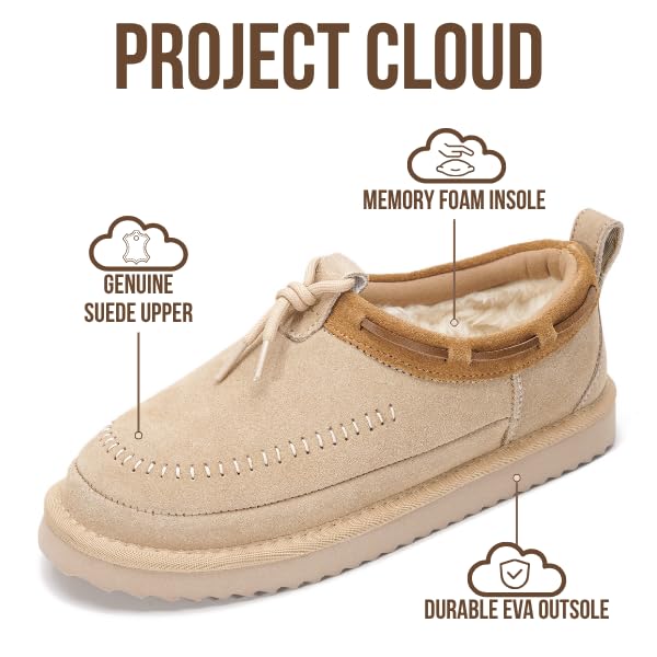Project Cloud Women's | Genuine Leather Slippers for Women | Memory Foam | Lightweight | Non-Slip - Timber - Image 13