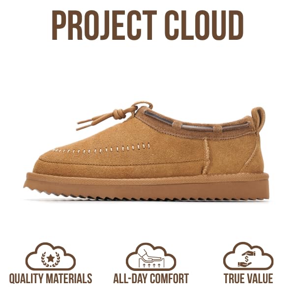 Project Cloud Women's | Genuine Leather Slippers for Women | Memory Foam | Lightweight | Non-Slip - Timber - Image 4