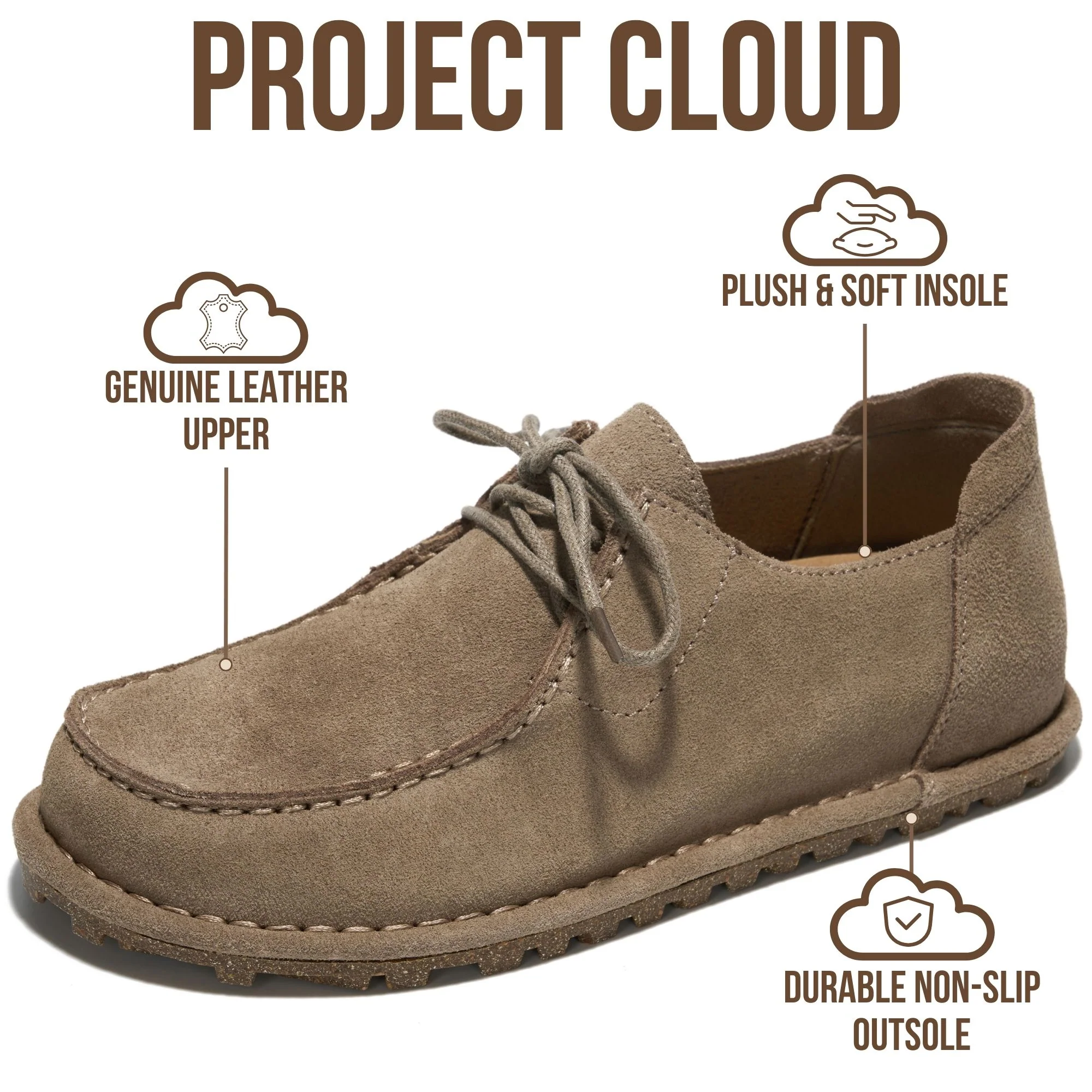 Project Cloud Women's | Project Cloud 100% Genuine Leather Loafers for Women | Soft & Plush Insole | Lightweight | Non-Slip - Uma - Image 18