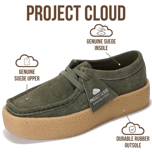 Project Cloud Women's | Stylish Oxford Shoes for Women | Genuine Leather | Memory Foam | Lightweight | Non-Slip - Wally Chunky - Image 18