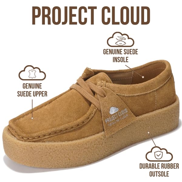 Project Cloud Women's | Stylish Oxford Shoes for Women | Genuine Leather | Memory Foam | Lightweight | Non-Slip - Wally Chunky - Image 8