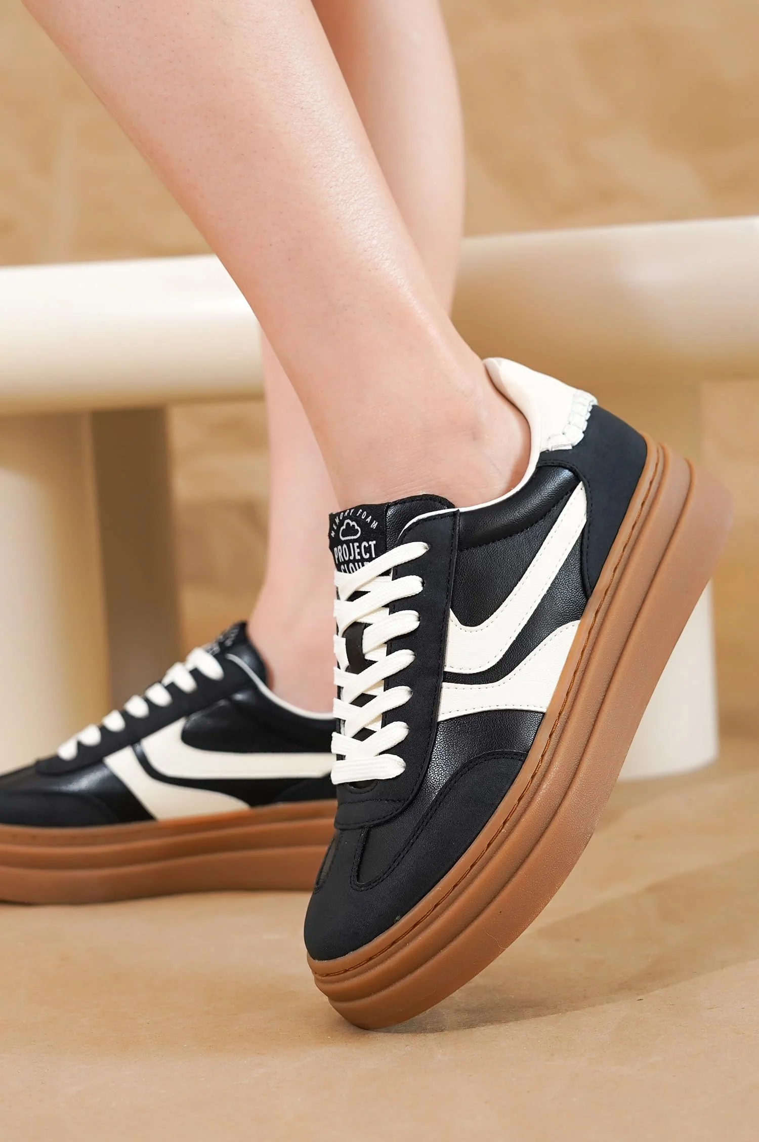 Project Cloud Women's | Platform Sneakers For Women | Memory Foam Insole | Lightweight | Non-Slip - Volley - Image 48