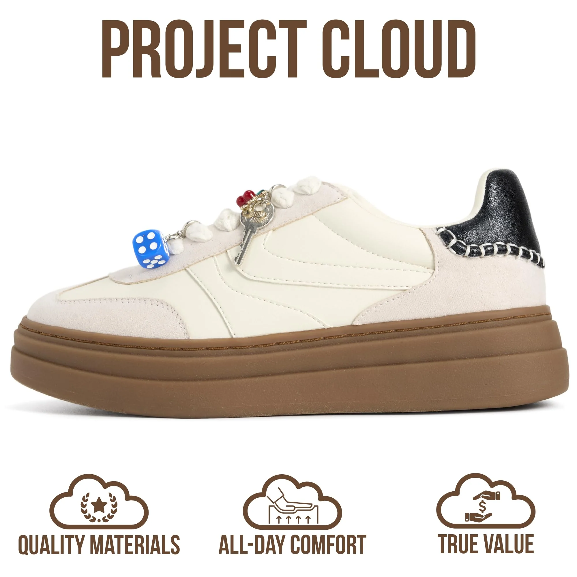 Project Cloud Women's | Platform Sneakers For Women | Memory Foam Insole | Lightweight | Non-Slip - Volley - Image 76