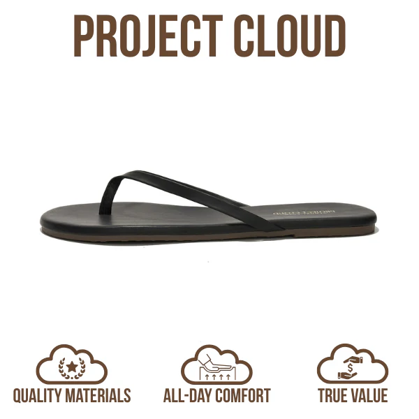 Project Cloud Women's | Eco-Leather Women Flip Flops | Memory Foam | Lightweight | Non-Slip - Foundations - Image 10