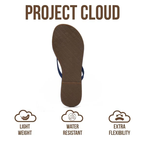 Project Cloud Women's | Eco-Leather Women Flip Flops | Memory Foam | Lightweight | Non-Slip - Foundations - Image 106