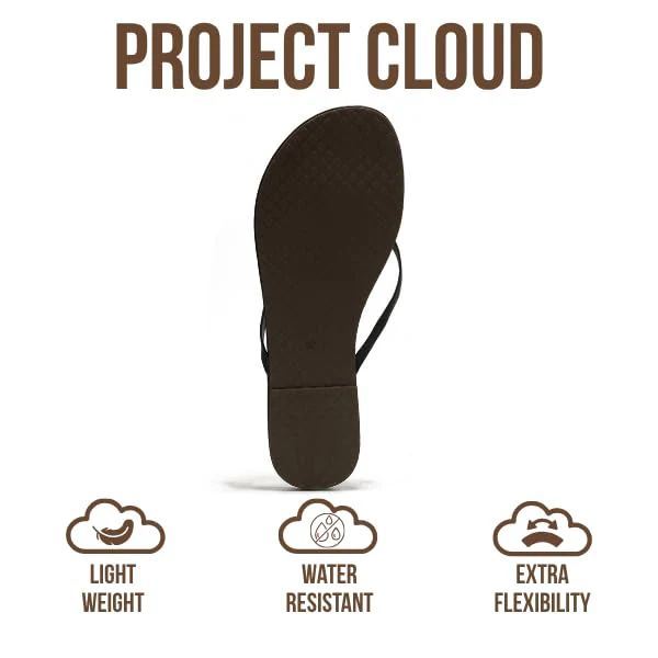 Project Cloud Women's | Eco-Leather Women Flip Flops | Memory Foam | Lightweight | Non-Slip - Foundations - Image 11