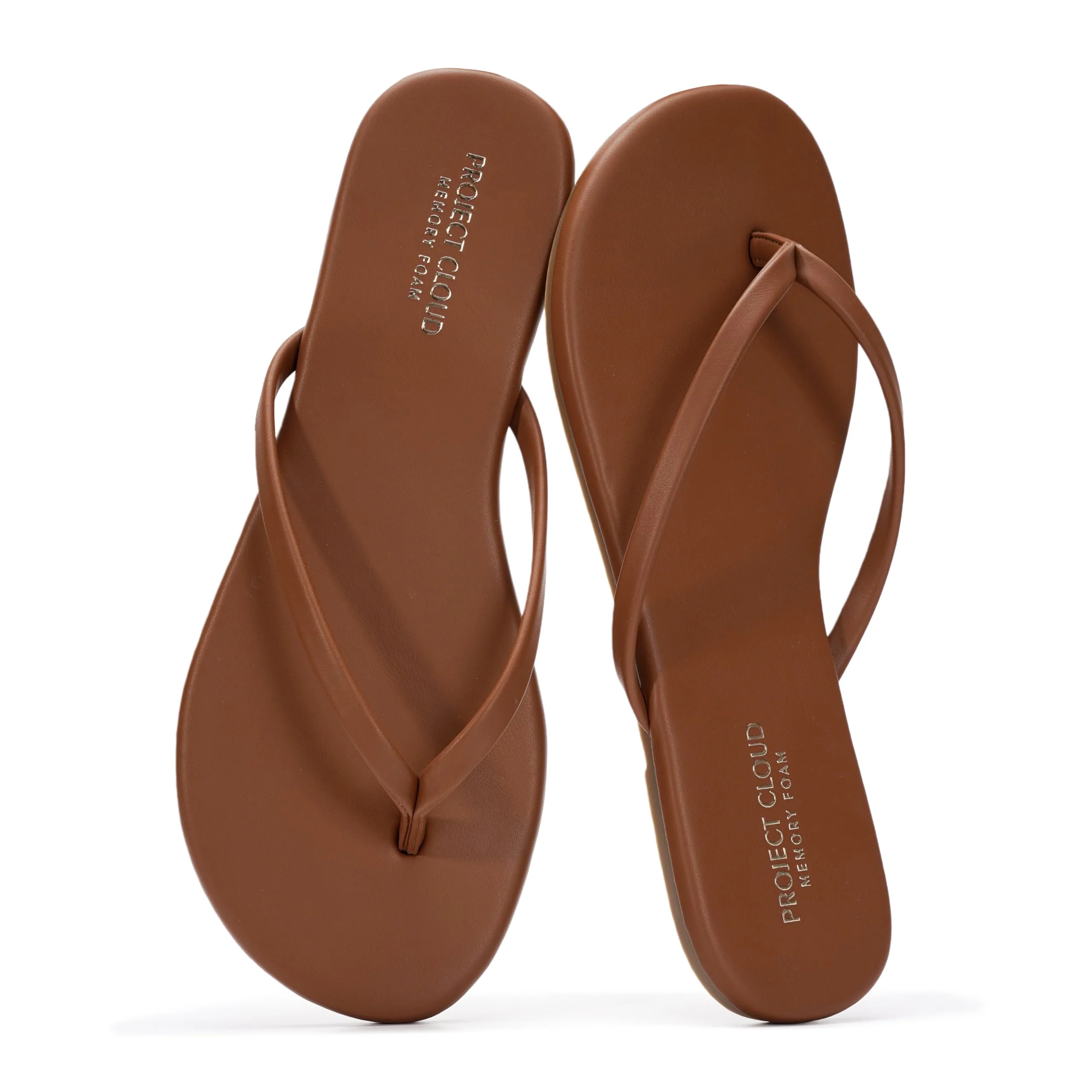 Project Cloud Women's | Eco-Leather Women Flip Flops | Memory Foam | Lightweight | Non-Slip - Foundations - Image 114