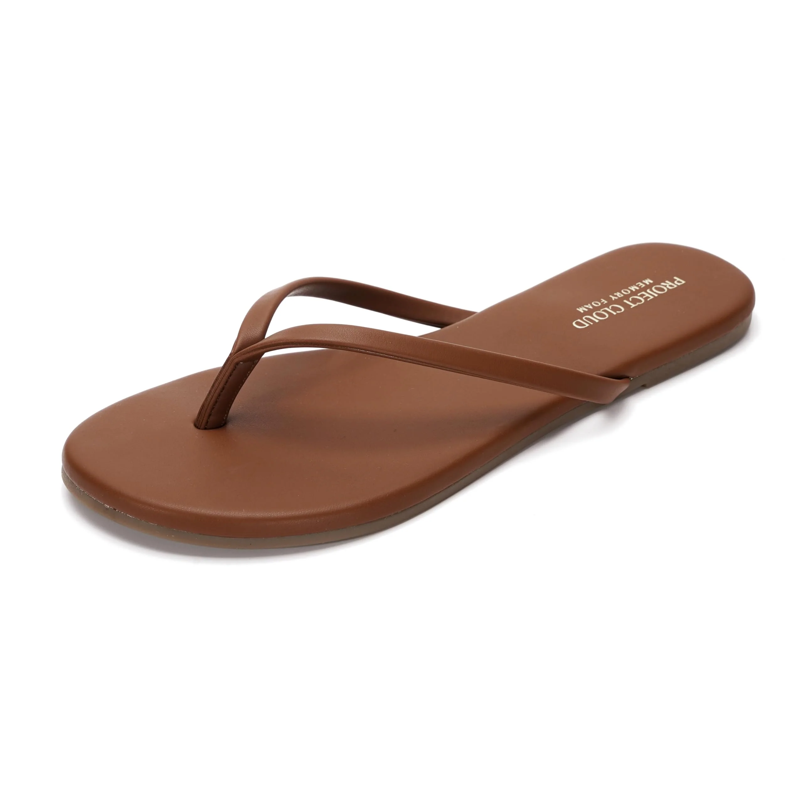 Project Cloud Women's | Eco-Leather Women Flip Flops | Memory Foam | Lightweight | Non-Slip - Foundations - Image 115