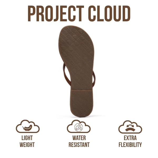 Project Cloud Women's | Eco-Leather Women Flip Flops | Memory Foam | Lightweight | Non-Slip - Foundations - Image 118