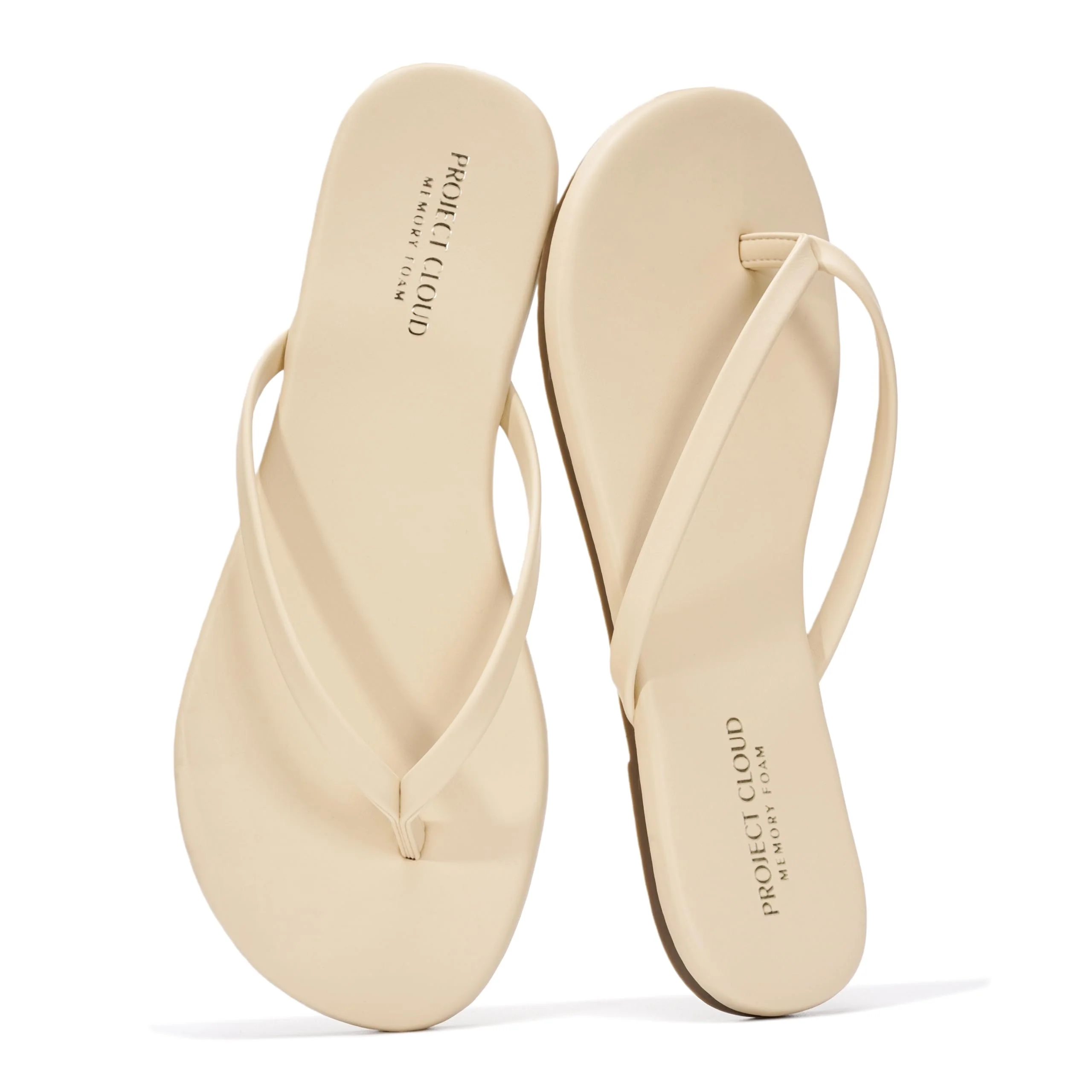Project Cloud Women's | Eco-Leather Women Flip Flops | Memory Foam | Lightweight | Non-Slip - Foundations - Image 119