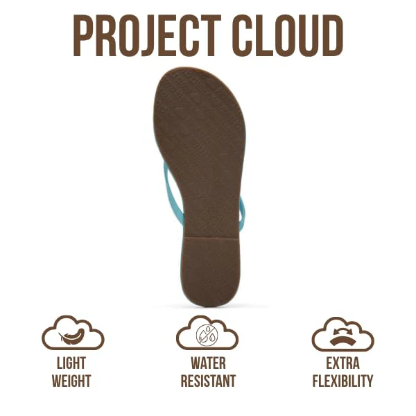 Project Cloud Women's | Eco-Leather Women Flip Flops | Memory Foam | Lightweight | Non-Slip - Foundations - Image 129