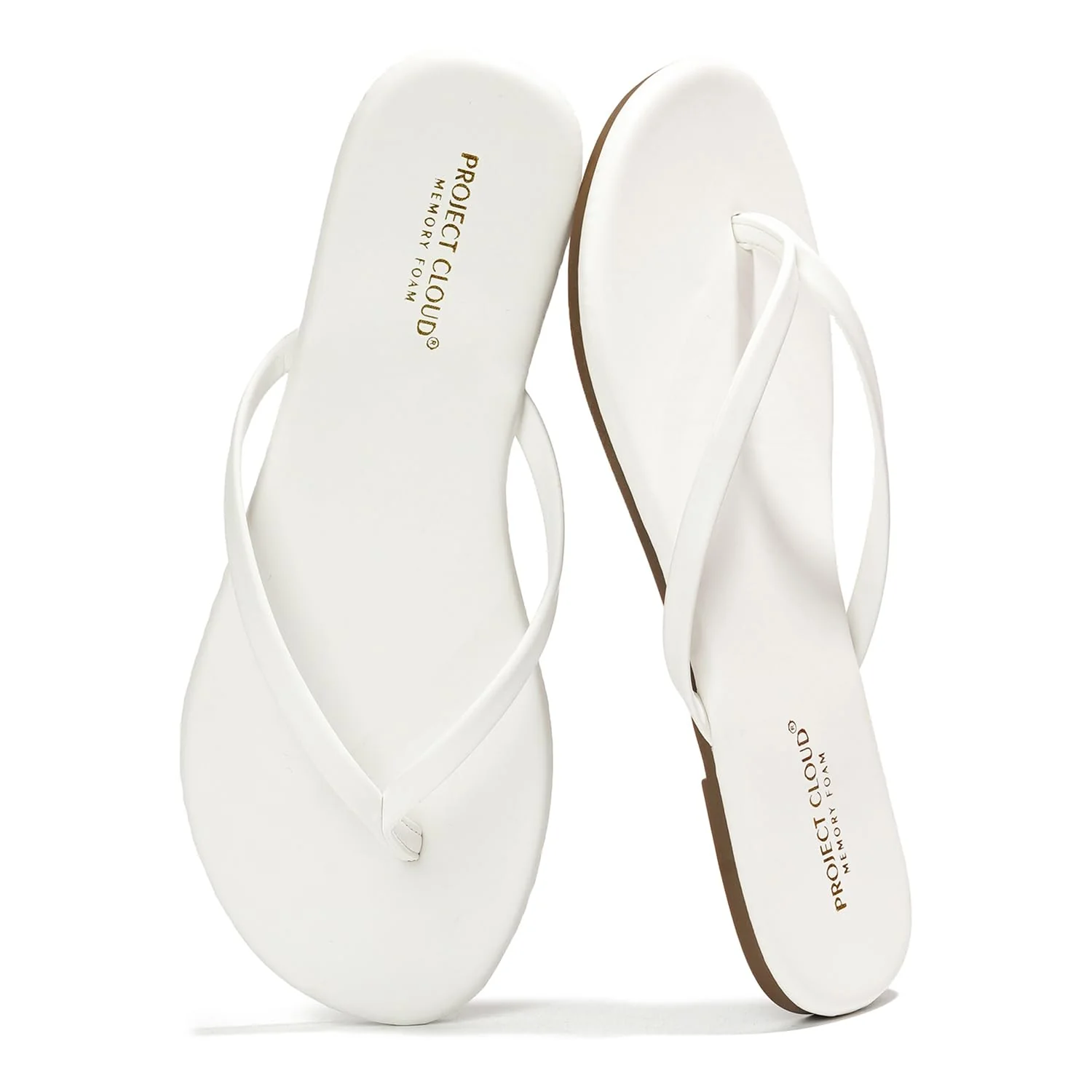 Project Cloud Women's | Eco-Leather Women Flip Flops | Memory Foam | Lightweight | Non-Slip - Foundations - Image 13