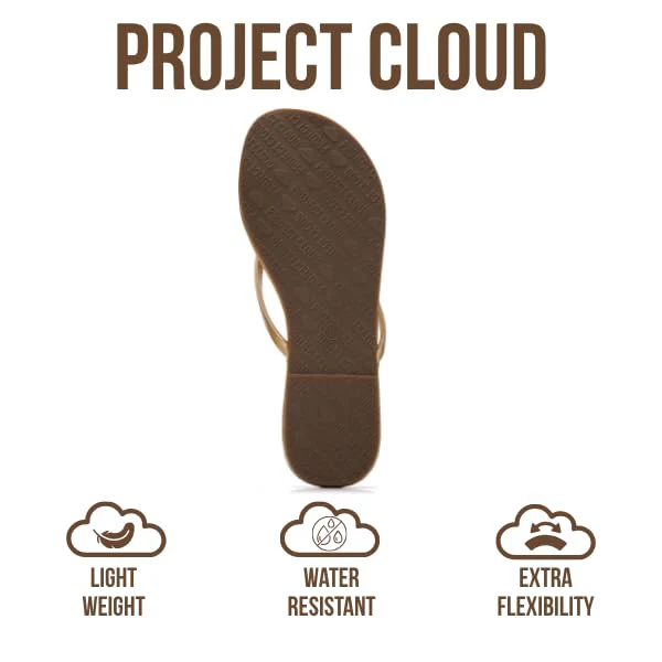 Project Cloud Women's | Eco-Leather Women Flip Flops | Memory Foam | Lightweight | Non-Slip - Foundations - Image 134