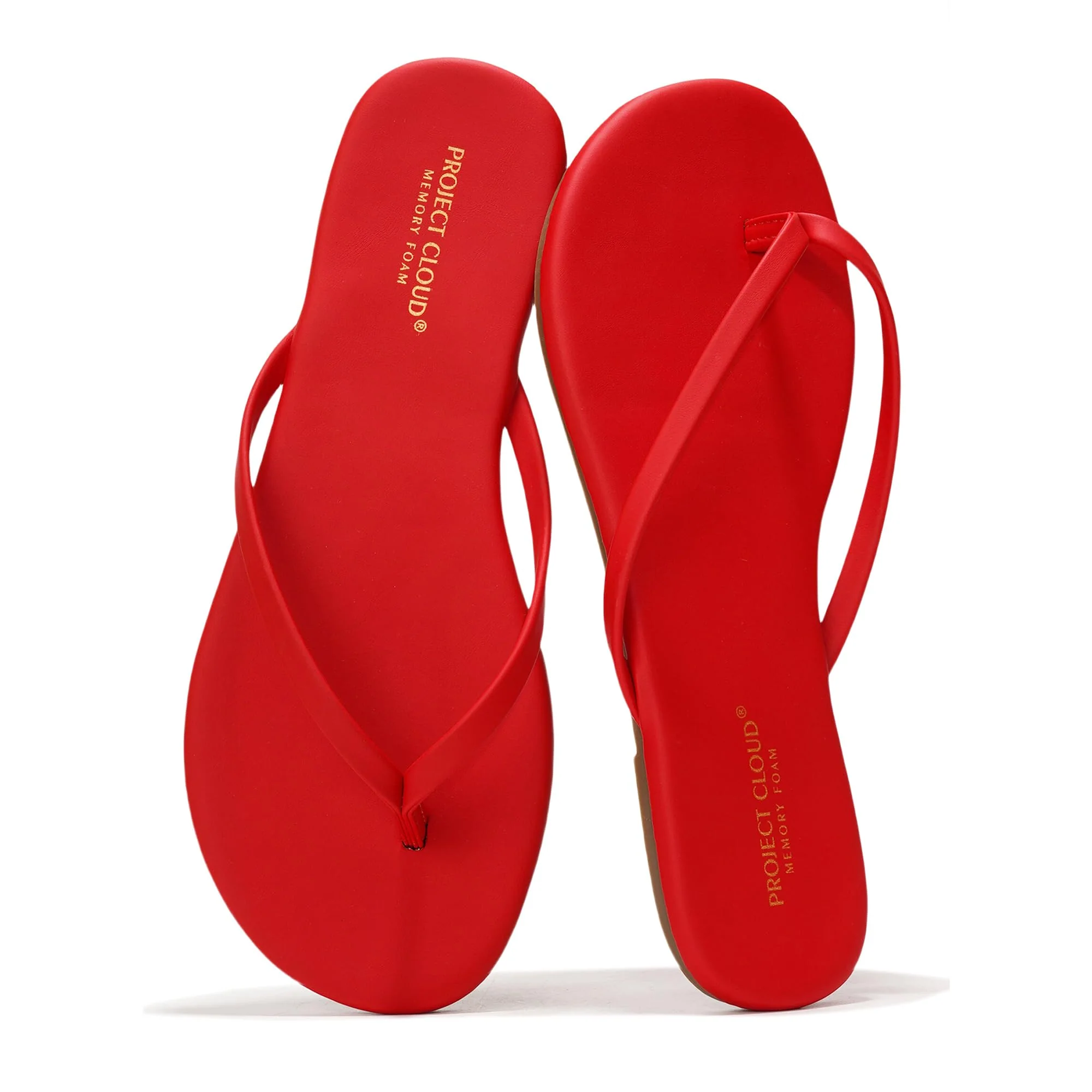 Project Cloud Women's | Eco-Leather Women Flip Flops | Memory Foam | Lightweight | Non-Slip - Foundations - Image 136