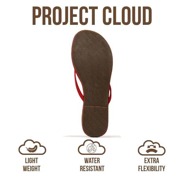 Project Cloud Women's | Eco-Leather Women Flip Flops | Memory Foam | Lightweight | Non-Slip - Foundations - Image 140