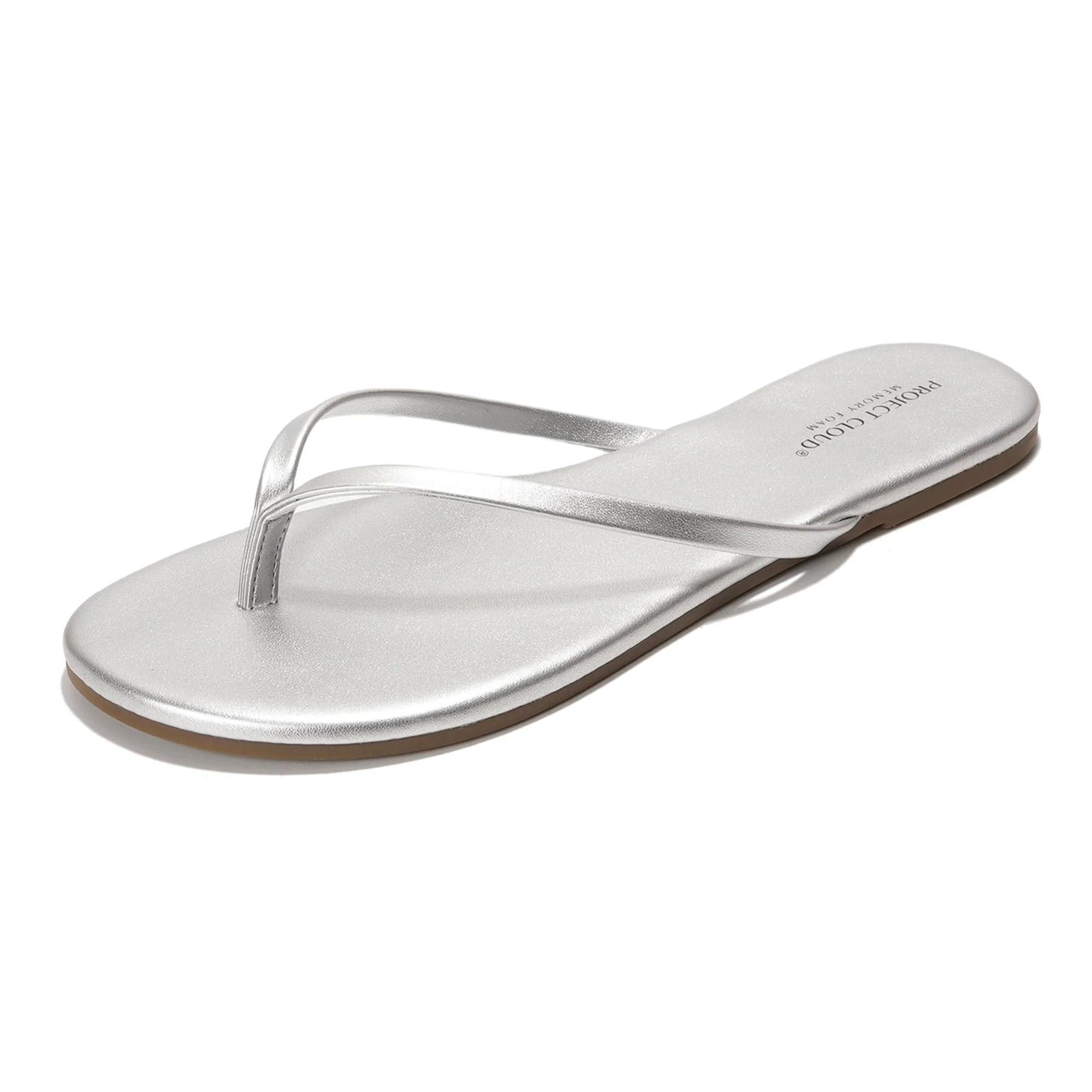 Project Cloud Women's | Eco-Leather Women Flip Flops | Memory Foam | Lightweight | Non-Slip - Foundations - Image 147