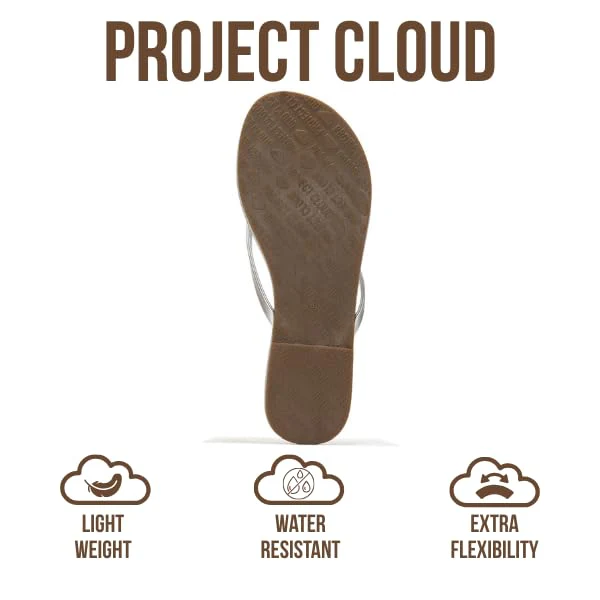 Project Cloud Women's | Eco-Leather Women Flip Flops | Memory Foam | Lightweight | Non-Slip - Foundations - Image 150