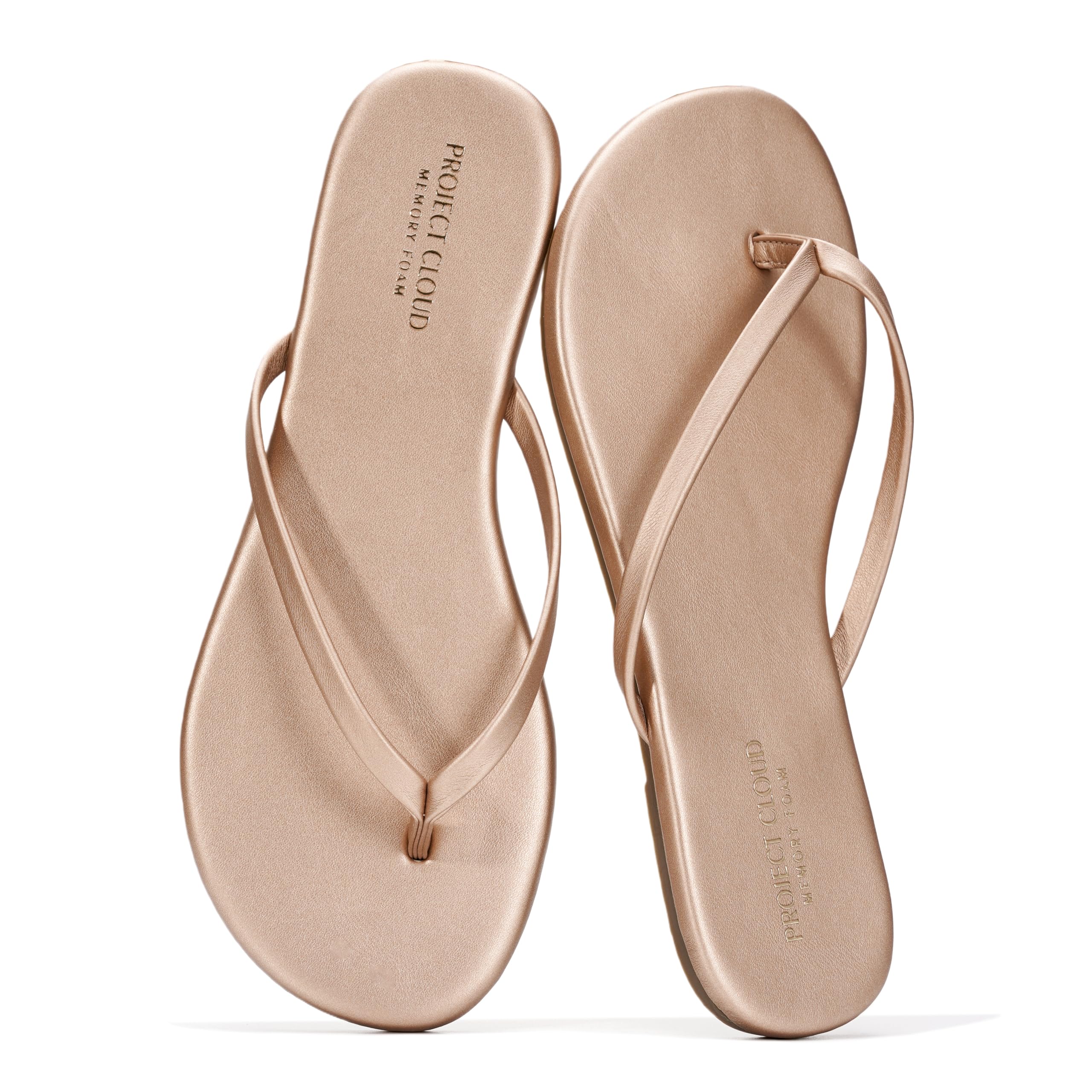 Project Cloud Women's | Eco-Leather Women Flip Flops | Memory Foam | Lightweight | Non-Slip - Foundations - Image 156