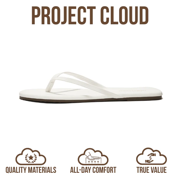 Project Cloud Women's | Eco-Leather Women Flip Flops | Memory Foam | Lightweight | Non-Slip - Foundations - Image 16