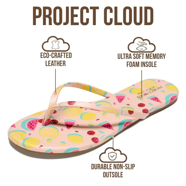 Project Cloud Women's | Eco-Leather Women Flip Flops | Memory Foam | Lightweight | Non-Slip - Foundations - Image 164