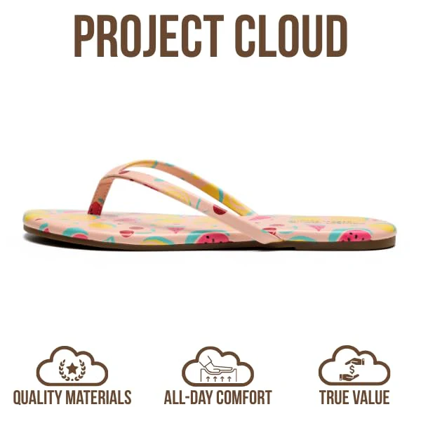 Project Cloud Women's | Eco-Leather Women Flip Flops | Memory Foam | Lightweight | Non-Slip - Foundations - Image 165