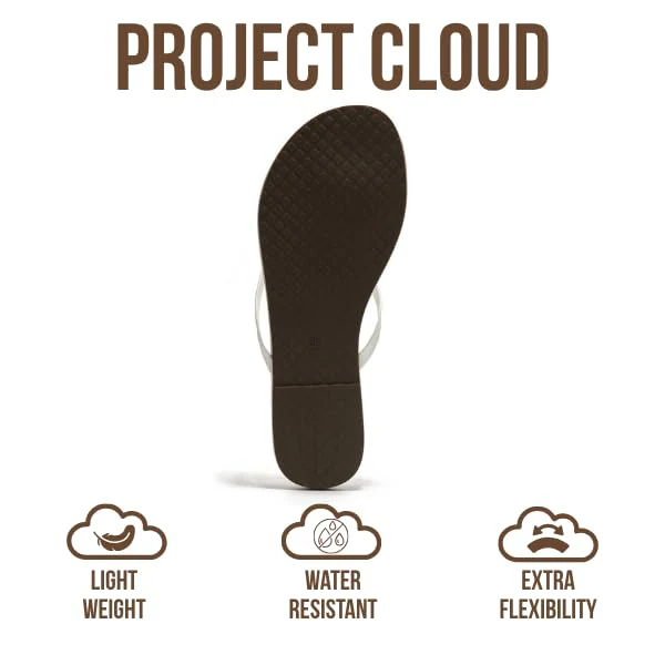 Project Cloud Women's | Eco-Leather Women Flip Flops | Memory Foam | Lightweight | Non-Slip - Foundations - Image 17